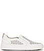 Color:White - Image 2 - Kimmie Perforated Leather Platform Slip-On Sneakers