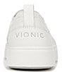 Color:White - Image 3 - Kimmie Perforated Leather Platform Slip-On Sneakers