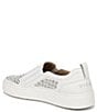 Color:White - Image 4 - Kimmie Perforated Leather Platform Slip-On Sneakers