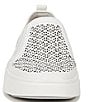 Color:White - Image 6 - Kimmie Perforated Leather Platform Slip-On Sneakers
