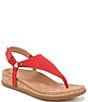Color:Red - Image 1 - Kirra II Suede Slingback Thong Sandals