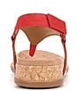 Color:Red - Image 3 - Kirra II Suede Slingback Thong Sandals