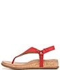 Color:Red - Image 5 - Kirra II Suede Slingback Thong Sandals