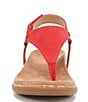 Color:Red - Image 6 - Kirra II Suede Slingback Thong Sandals