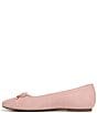 Color:Light Pink - Image 5 - Klara Bow Detail Suede Ballet Flats