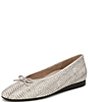 Vionic Larissa Python Print Leather Bow Detail Ballet Flats - Image 6