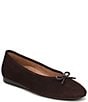 Vionic Larissa Suede Bow Detail Ballet Flats - Image 1