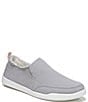 Color:Light Grey - Image 1 - Malibu Canvas Frayed Washable Slip-On Sneakers
