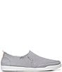 Color:Light Grey - Image 2 - Malibu Canvas Frayed Washable Slip-On Sneakers