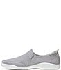 Color:Light Grey - Image 5 - Malibu Canvas Frayed Washable Slip-On Sneakers