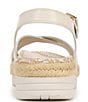Color:Cream - Image 3 - Mar Leather Cross Banded Espadrille Platform Sandals