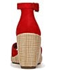 Color:Red - Image 3 - Marina Suede Platform Wedge Sandals