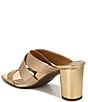 Color:Gold - Image 4 - Merlot Metallic Leather Banded Sandals