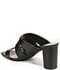 Color:Black - Image 4 - Merlot Leather Crocodile Embossed Banded Sandals