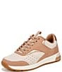 Color:Macaroon - Image 6 - Nova Suede Detail Lace-Up Sneakers