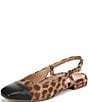 Vionic Petaluma Leopard Print Suede Slingback Cap Toe Flats - Image 6