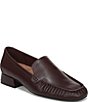 Vionic Pilar Leather Ruched Toe Loafers - Image 1