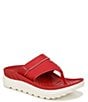 Color:Red - Image 1 - Restore Recovery Platform Thong Sandals