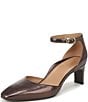 Vionic Scarlett Metallic Leather Ankle Strap Dress Pumps - Image 6