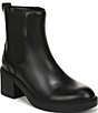 Vionic Tallulah Leather Block Heel Booties - Image 1