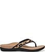 Vionic Tide II Leopard Print Suede and Leather Thong Sandals - Image 2