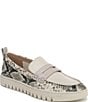 Vionic Uptown Leather Snake Print Packable Penny Loafers - Image 1