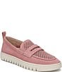Vionic Uptown Perforated Suede Packable Travel Penny Loafers - Image 1