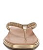 Color:Gold - Image 6 - Vista Shine Rhinestone Thong Sandals