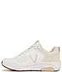 Color:White/Cream - Image 5 - Walk Strider Leather and Mesh Performance Walking Sneakers