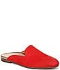Color:Red - Image 1 - Willa Suede Slip-On Mules
