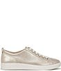 Color:Gold Metallic - Image 2 - Winny Leather Detail Lace-Up Sneakers
