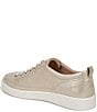Color:Gold Metallic - Image 4 - Winny Leather Detail Lace-Up Sneakers