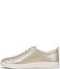 Color:Gold Metallic - Image 5 - Winny Leather Detail Lace-Up Sneakers