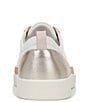 Color:White/Gold - Image 3 - Winny Leather and Suede Colorblock Sneakers