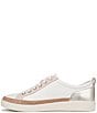 Color:White/Gold - Image 4 - Winny Leather and Suede Colorblock Sneakers