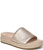 Vionic Yasmina Leather Platform Espadrille Slide Sandals - Image 1