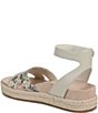 Vionic Yucca Embossed Snake Print Leather Ankle Wrap Platform Espadrille Sandals - Image 6