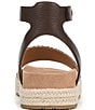 Vionic Yucca Embossed Snake Print Leather Ankle Wrap Platform Espadrille Sandals - Image 5