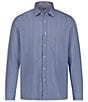 Visconti Big & Tall Check Print Stretch Long Sleeve Woven Shirt, Color:Orange - Image 1