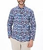Visconti Big & Tall Geo Pattern Long Sleeve Woven Shirt, Color:Multi - Image 1