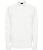 Visconti Big & Tall Melange Knit Long Sleeve Woven Shirt, Color:White - Image 1