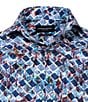 Visconti Geo Pattern Long Sleeve Woven Shirt, Color:Multi - Image 2