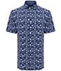 Visconti Puzzle Print Stretch Short Sleeve Woven Shirt - Image 1
