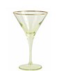 Color:Yellow - Image 1 - Viva by VIETRI Gold Rimmed Rainbow Martini Glass