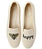 Color:Cream Ivory - Image 1 - Audrey Stretch Knit Bee Happy Loafers