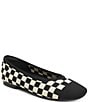 Color:Checker - Image 1 - Margot 2.0 Stretch Knit Checkered Flats