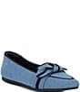 Color:Denin/Navy - Image 1 - Michelle 2.0 Stretch Knit Bow Loafers