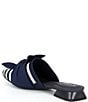 Color:Navy Stripe - Image 3 - Yaffa Striped Stretch Knit Bow Mules