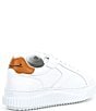 Color:White - Image 2 - Lipari Leather Platform Lace-Up Sneakers