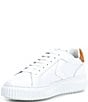 Color:White - Image 4 - Lipari Leather Platform Lace-Up Sneakers